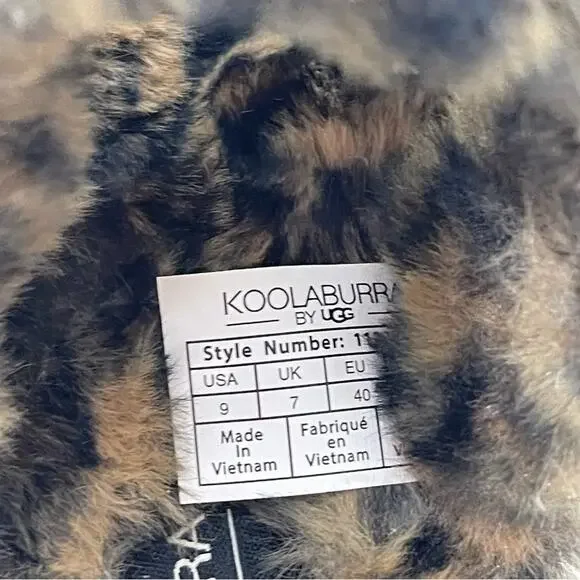 Koolaburra by UGG Faux-Fur Slide Sandals Cheetah Size 9 - Picture 10 of 11